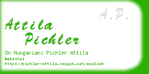 attila pichler business card